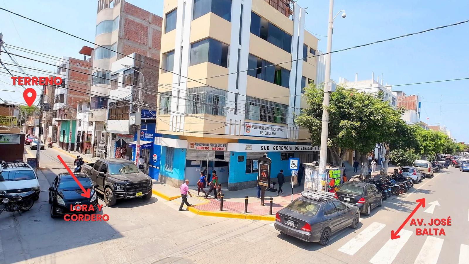 VENTA DE TERRENO DE 299 M2 EN EXCELENTE UBICACIÓN EN EL CENTRO DE CHICLAYO